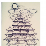 Ink-Pen-Drawing by Kathmandu-based artist Sanjeev Maharjan, part of a series of drawings following the earthquake.